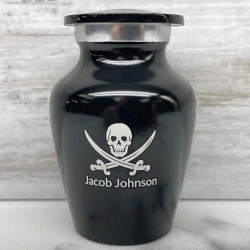 Customer Gallery - Pirate Skull Keepsake Urn - Jet Black