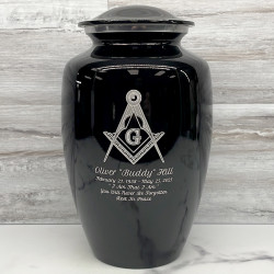 Customer Gallery - Masonic Cremation Urn - Jet Black