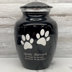 Customer Gallery - Small Pawprints Pet Cremation Urn - Jet Black