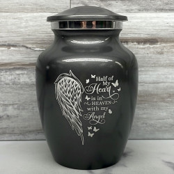 Customer Gallery - Heart Is In Heaven Sharing Urn - Gunmetal Gray