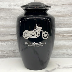 Customer Gallery - Motorcycle Cremation Urn - Jet Black