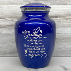 Customer Gallery - Goodbyes Are Not Forever Sharing Urn - Midnight Blue