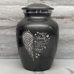 Customer Gallery - Heart Is In Heaven Sharing Urn - Gunmetal Gray