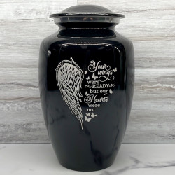 Customer Gallery - Your Wings Were Ready Cremation Urn - Jet Black