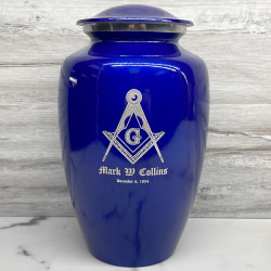 Customer Gallery - Masonic Cremation Urn - Midnight Blue