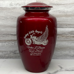 Customer Gallery - Riding with Angels Motorcycle Cremation Urn - Ruby Red