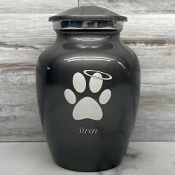 Customer Gallery - Small Angel Paw Pet Cremation Urn - Gunmetal Gray