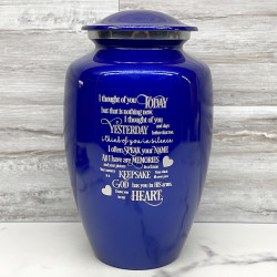Customer Gallery - I Thought Of You Today Cremation Urn - Midnight Blue