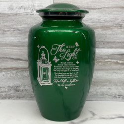 Customer Gallery - Keep the Light On Cremation Urn - Shamrock Green