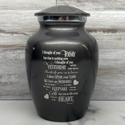 Customer Gallery - I Thought Of You Today Sharing Urn - Gunmetal Gray