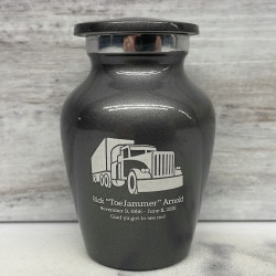 Customer Gallery - Semi Truck Keepsake Urn - Gunmetal Gray