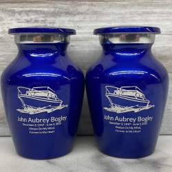 Customer Gallery - Boat Keepsake Urn - Midnight Blue