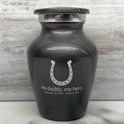 Customer Gallery - Horseshoe Keepsake Urn - Gunmetal Gray