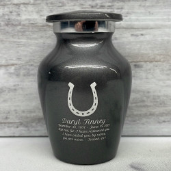 Customer Gallery - Horseshoe Keepsake Urn - Gunmetal Gray