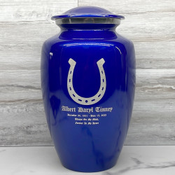 Customer Gallery - Horseshoe Cremation Urn - Midnight Blue