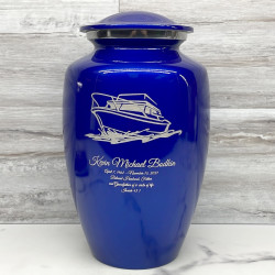 Customer Gallery - Boat Cremation Urn - Midnight Blue