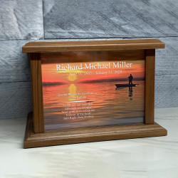 Customer Gallery - Fishing II Cremation Urn - Prestige Walnut