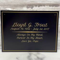 Customer Gallery - DIY Cremation Urn Plate - Black - 5.75" w x 4.25" h