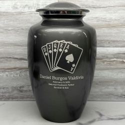 Customer Gallery - Playing Cards Cremation Urn - Gunmetal Gray