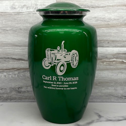 Customer Gallery - Classic Tractor Cremation Urn - Shamrock Green