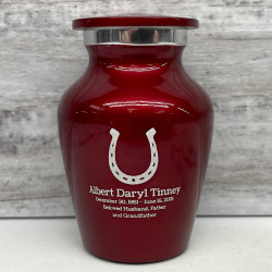 Customer Gallery - Horseshoe Keepsake Urn - Ruby Red