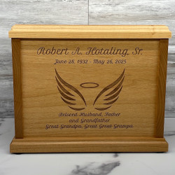 Customer Gallery - Angel Wings Cremation Urn - Signature Alder
