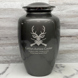 Customer Gallery - Deer Hunter Cremation Urn - Gunmetal Gray