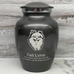 Customer Gallery - Small Pomeranian Pet Cremation Urn - Gunmetal Gray