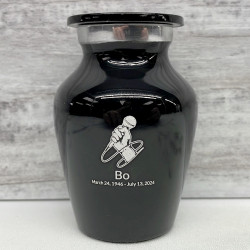 Customer Gallery - Microphone Hand Keepsake Urn - Jet Black
