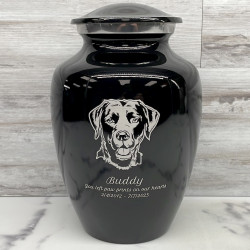 Customer Gallery - Large Black Lab Pet Cremation Urn - Jet Black