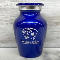 Customer Gallery - Playing Cards Keepsake Urn - Midnight Blue