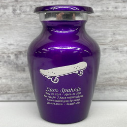 Customer Gallery - Skateboard Keepsake Urn - Purple Luster