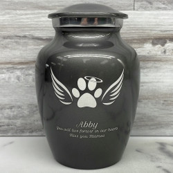 Customer Gallery - Small Angel Wings Pet Cremation Urn - Gunmetal Gray