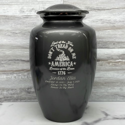 Customer Gallery - Don't Tread On Me Cremation Urn - Gunmetal Gray