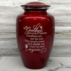 Customer Gallery - Goodbyes Are Not Forever Cremation Urn - Ruby Red