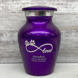 Customer Gallery - Keepsake Infinite Love Pet Cremation Urn - Purple Luster