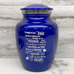 Customer Gallery - I Thought Of You Today Sharing Urn - Midnight Blue