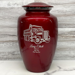 Customer Gallery - Dumping Truck Cremation Urn - Ruby Red