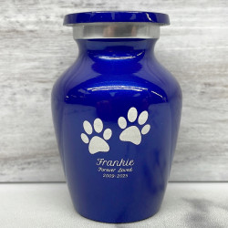 Customer Gallery - Keepsake Pawprints Heart Pet Cremation Urn - Midnight Blue