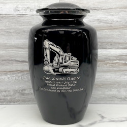 Customer Gallery - Excavator Cremation Urn - Jet Black
