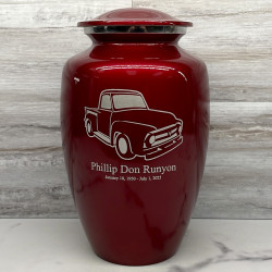 Customer Gallery - Classic Stepside Truck Cremation Urn - Ruby Red