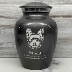 Customer Gallery - Yorkshire Terrier Dog Cremation Urn - Gunmetal Gray
