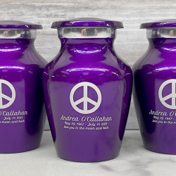 Customer Gallery - Peace Keepsake Urn - Purple Luster