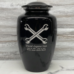 Customer Gallery - Mechanic Wrench Cremation Urn - Jet Black
