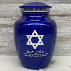 Customer Gallery - Star of David Sharing Urn - Midnight Blue