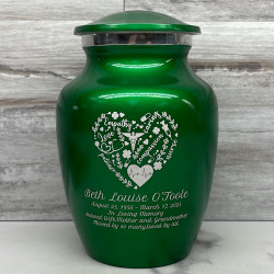 Customer Gallery - Nurse Sharing Urn - Shamrock Green