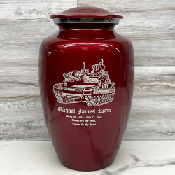 Customer Gallery - Tank Cremation Urn - Ruby Red