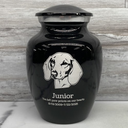 Customer Gallery - Small Shorthaired Dachshund Pet Cremation Urn - Jet Black