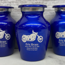 Customer Gallery - Motorcycle Keepsake Urn - Midnight Blue