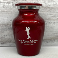 Customer Gallery - Golf Keepsake Urn - Ruby Red